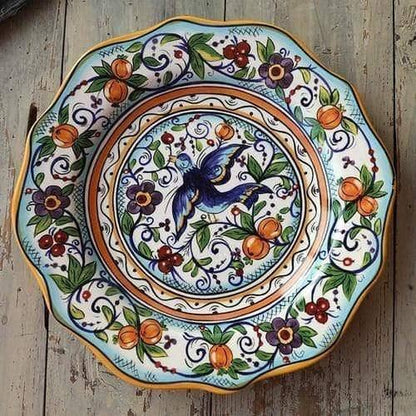 Bohemian Ceramic Display Plate - Artistic Dining Collection