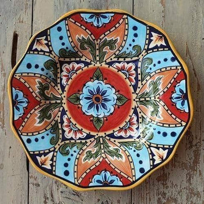 Bohemian Ceramic Display Plate - Artistic Dining Collection