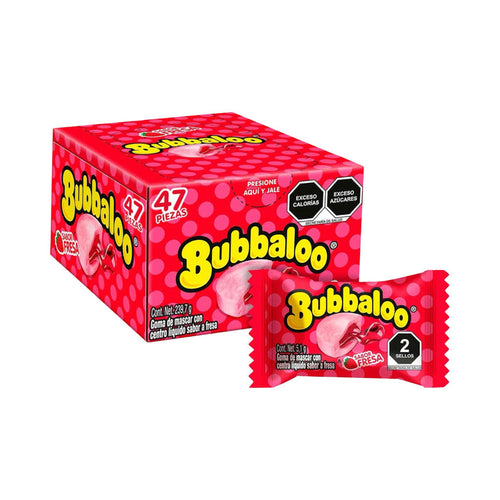 Bubbaloo Fresa Chewing Gum (47 Count)