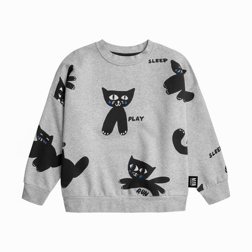 Cats Sweater Grey Melange