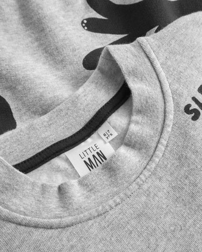 Cats Sweater Grey Melange