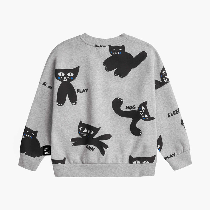 Cats Sweater Grey Melange