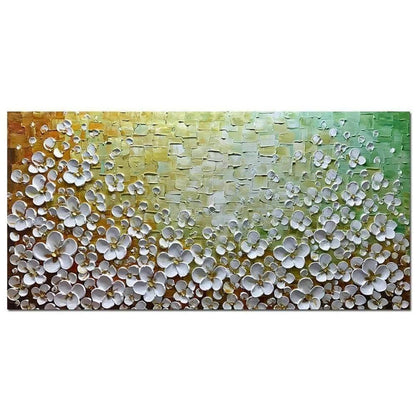 Cherry Blossom Tree Art Wall Poster - Hand-Painted on Canvas