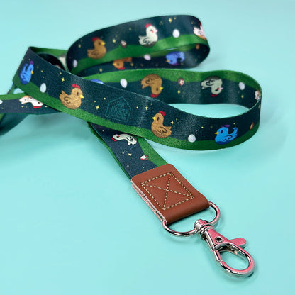 Chickens on a Farm Lanyard