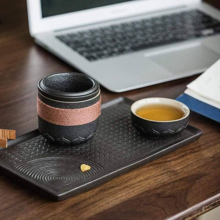 Chinese Portable Kung Fu Tea Cup Trainer Set - Perfect for Traveling Tea Lovers