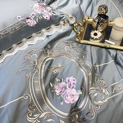 Classical Embroidery Egyptian Cotton King Queen Size Bedding Set - Timeless & Luxurious