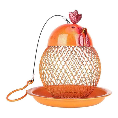Cock Shaped Wild Bird Outdoor Garden Feeder - Whimsical & Fun Addition to Your Garden