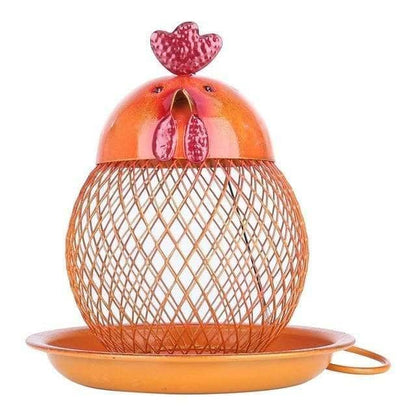 Cock Shaped Wild Bird Outdoor Garden Feeder - Whimsical & Fun Addition to Your Garden