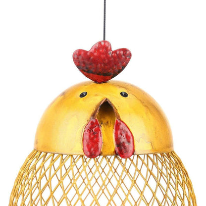 Cock Shaped Wild Bird Outdoor Garden Feeder - Whimsical & Fun Addition to Your Garden