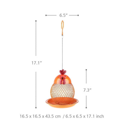 Cock Shaped Wild Bird Outdoor Garden Feeder - Whimsical & Fun Addition to Your Garden