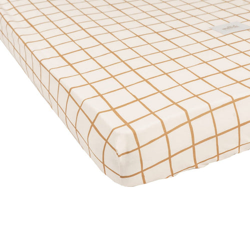 Cotton Bed Sheet Camel Check
