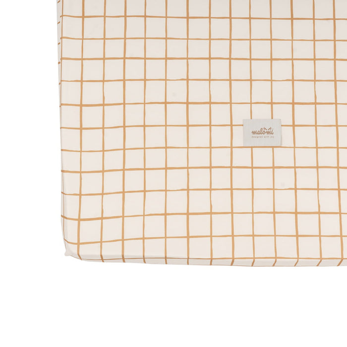 Cotton Bed Sheet Camel Check