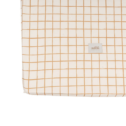 Cotton Bed Sheet Camel Check