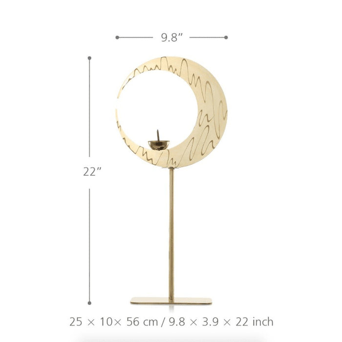 Crescent Candlestick Holder - Elegant & Timeless Decor Accent