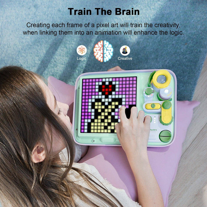 Divoom Pixel Factory Drawing Board - Educational and Creative Pixel Art Tool- Divoom Pixoo LED Digital Display Frame - WIFI App Controlled Pixel Art Decor