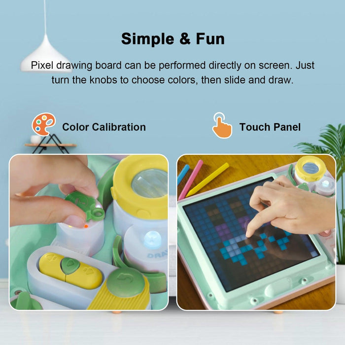 Divoom Pixel Factory Drawing Board - Educational and Creative Pixel Art Tool- Divoom Pixoo LED Digital Display Frame - WIFI App Controlled Pixel Art Decor
