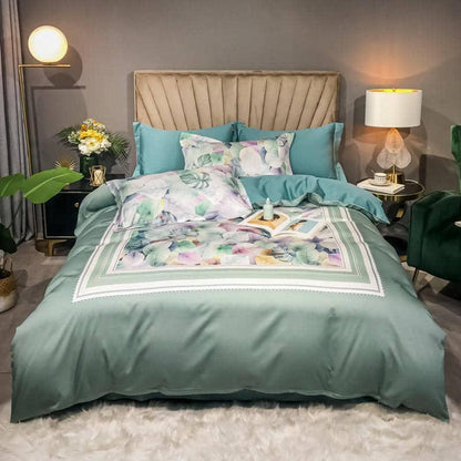 Color 10 / Flat Bed Sheet / Queen size 4Pcs