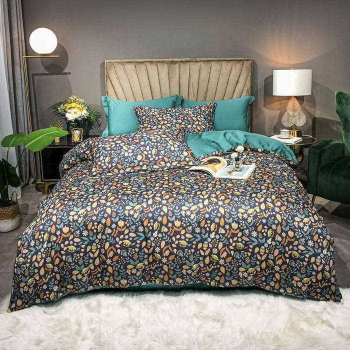 Color 17 / Flat Bed Sheet / Queen size 4Pcs