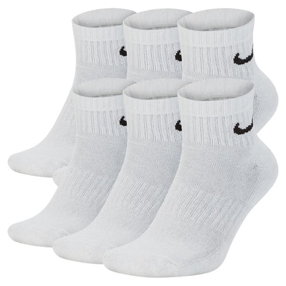 Nike Everyday Cushioned Training Ankle Socks 6 Pairs (White)