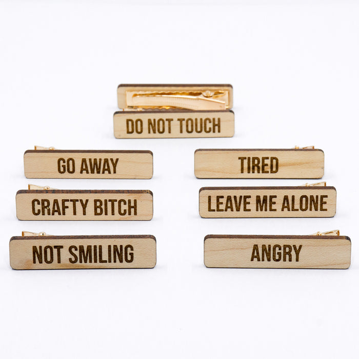 Feminist Hair Clip Set - Choose Your Saying