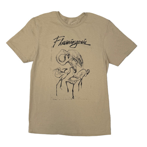 FLAMINGOS SKETCH TEE - SAND