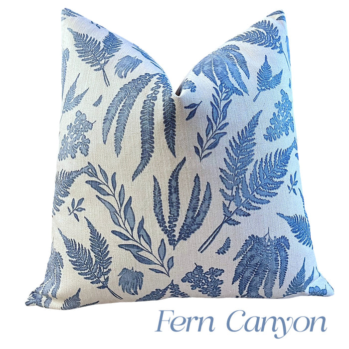 Florentia: Azure Bleu Mix and Match Decorative Pillow Covers / Light Blue Pillow Cover / Block Printed Pillow available in 10 sizes - Annabel Bleu