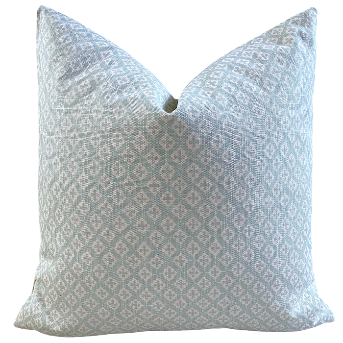 Florentia: Haint Blue Mix and Match Decorative Pillow Covers / Light Blue Green Pillow Cover - Annabel Bleu