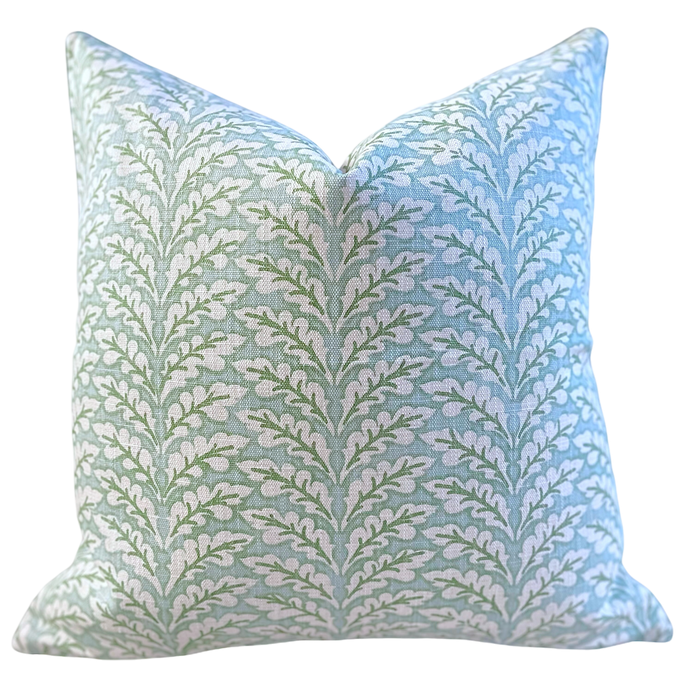 Florentia: Haint Blue Mix and Match Decorative Pillow Covers / Light Blue Green Pillow Cover - Annabel Bleu