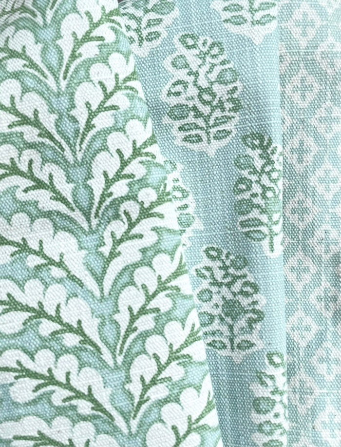 Florentia: Haint Blue Mix and Match Decorative Pillow Covers / Light Blue Green Pillow Cover - Annabel Bleu