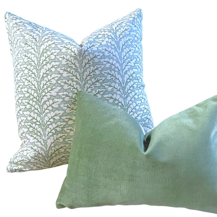 Florentia: Haint Blue Mix and Match Decorative Pillow Covers / Light Blue Green Pillow Cover - Annabel Bleu