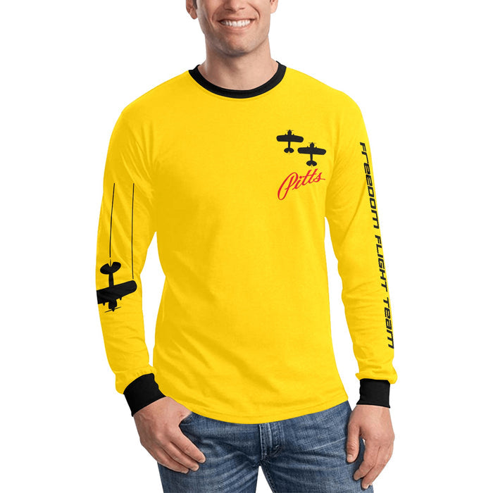 Freedom Flight Team Long Sleeve Golden Yellow Men's All Over Print Long Sleeve T-shirt