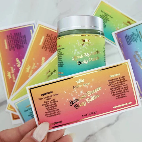 Gradient Gold Foiled Custom Labels - XOXOKristen