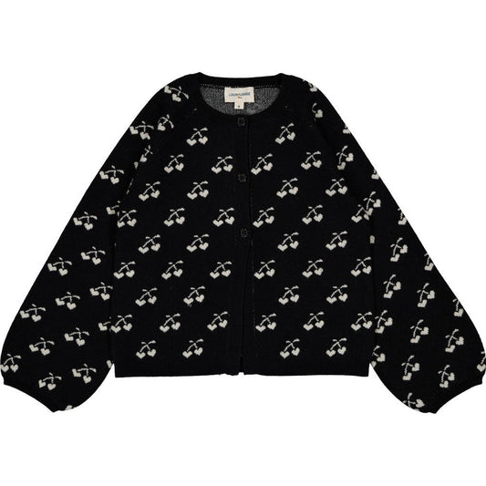 Gulash Cardigan Knitted Wool Black Cream