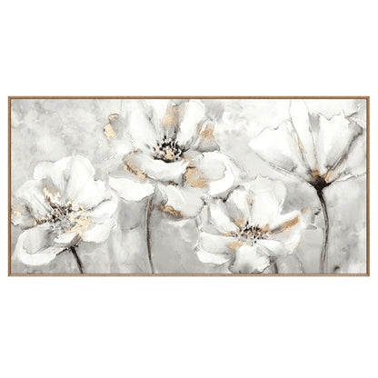 Hand-Painted Spring Flowers Canvas Art: Artistic Wall Poster