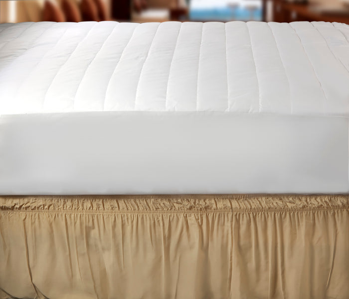 Home Details Antibacterial Quilted Queen Mattress Bed Cover, White
