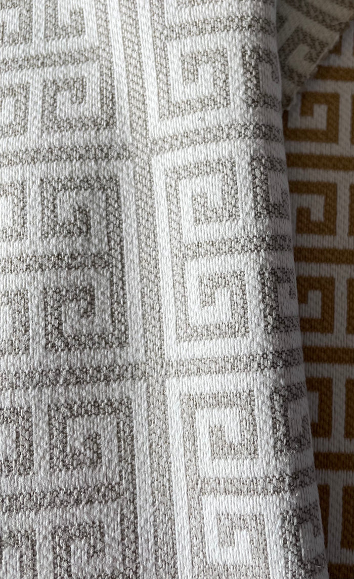Venetian: Greek Key Performance Upholstery Fabric by the Yard - Annabel Bleu