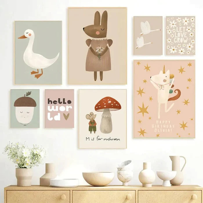 Journey of Wonder: Cute Animals Exploring the World Nursery