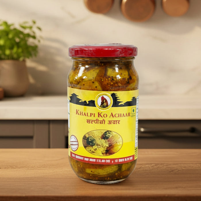 Rato Bhale Khalpi Ko Achaar (Cucumber Pickle)