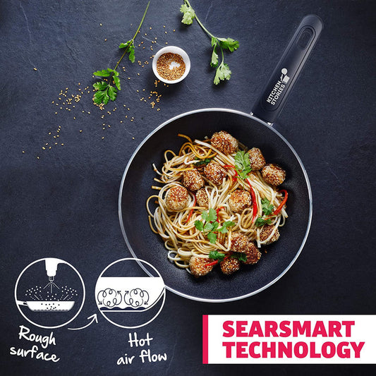 Kitchen Stories 9.5" Searsmart Non-Stick Frying Pan Black CC002619-001