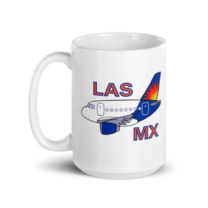 LAS MX CAL White glossy mug