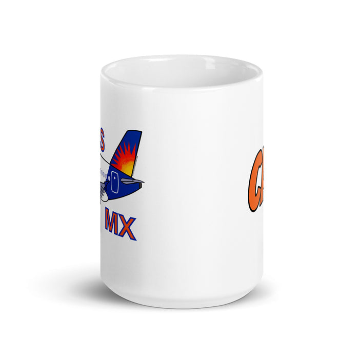 LAS MX CAL White glossy mug