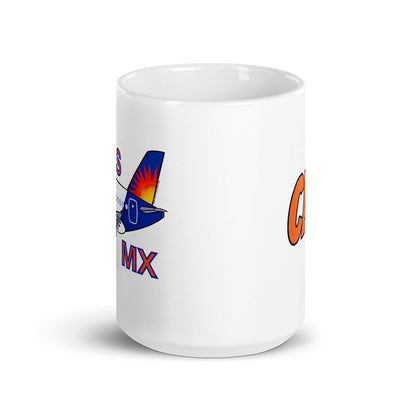 LAS MX CAL White glossy mug