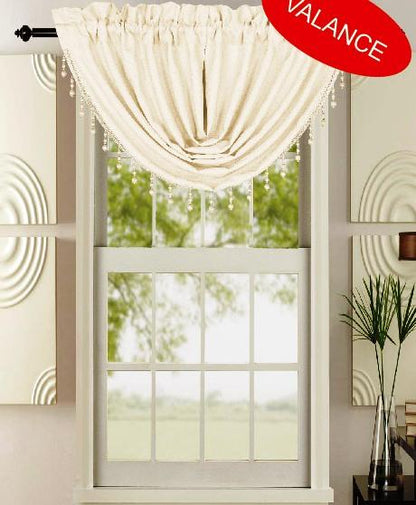 Leah Textured Waterfall Valance