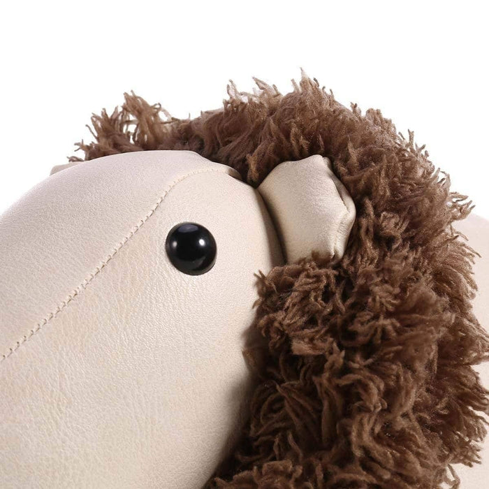 Leather Lion Floor Door Stopper
