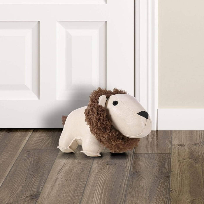 Leather Lion Floor Door Stopper