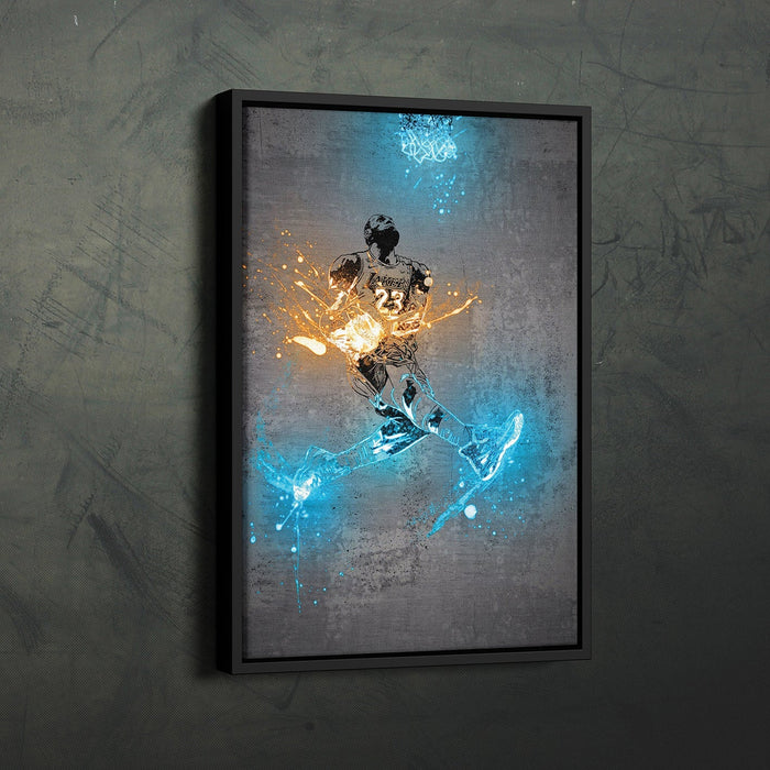 LeBron James Neon Splash Los Angeles - Lakers Champion