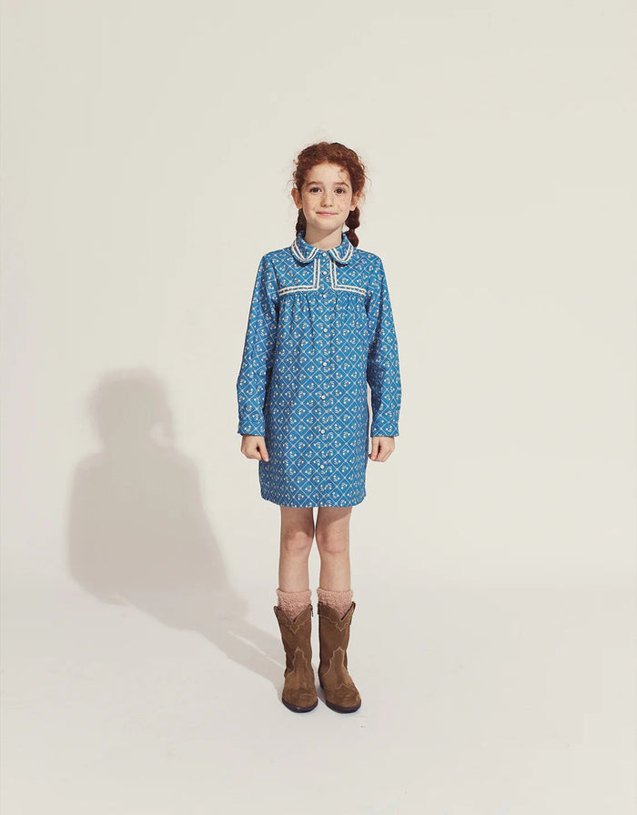 Lei Long Sleeve Dress With Contrast Tape Accent