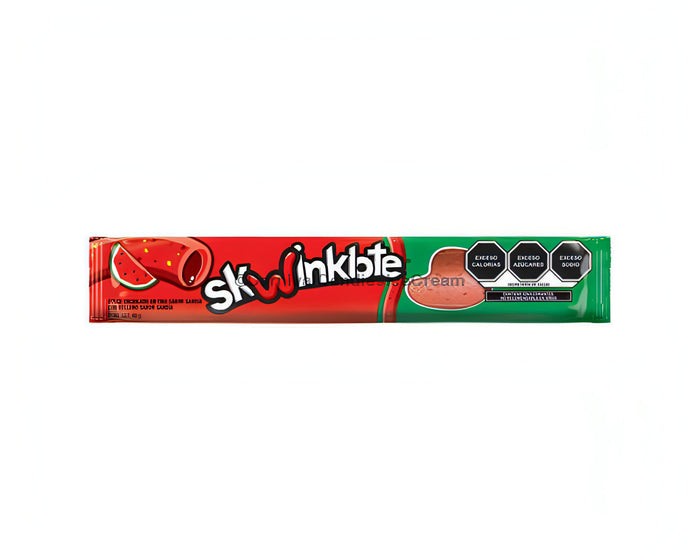 Lucas Skwinklote watermelon flavored straw candy 6 count, bulk Mexican candy for spicy and tangy snacking.