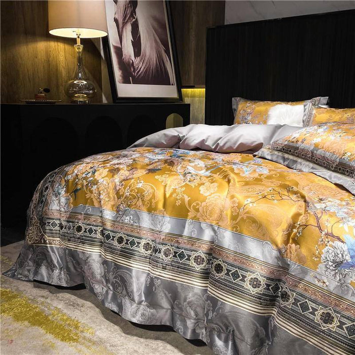 Luxurious and Stylish Jacquard Ultra Soft Cotton Duvet Cover Bedding Set