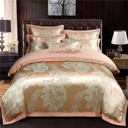 bedding set 5 / Flat sheet style / Queen size 4pcs